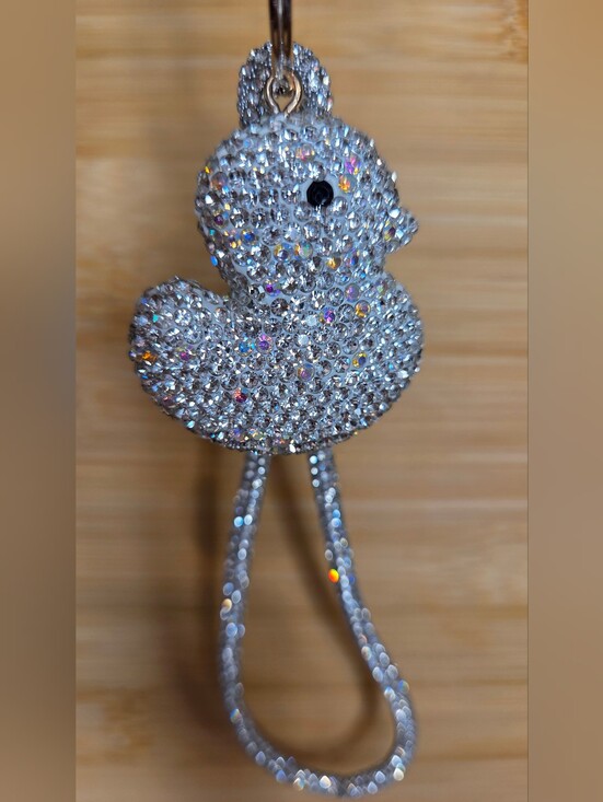 None Accessories - 🐥 Bling Rhinestone Rubber Ducky Keychain Wristlet Strap Bag Charm 🐥